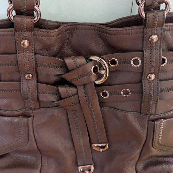 B Makowsky Brown Leather Purse - Picture 2 of 8